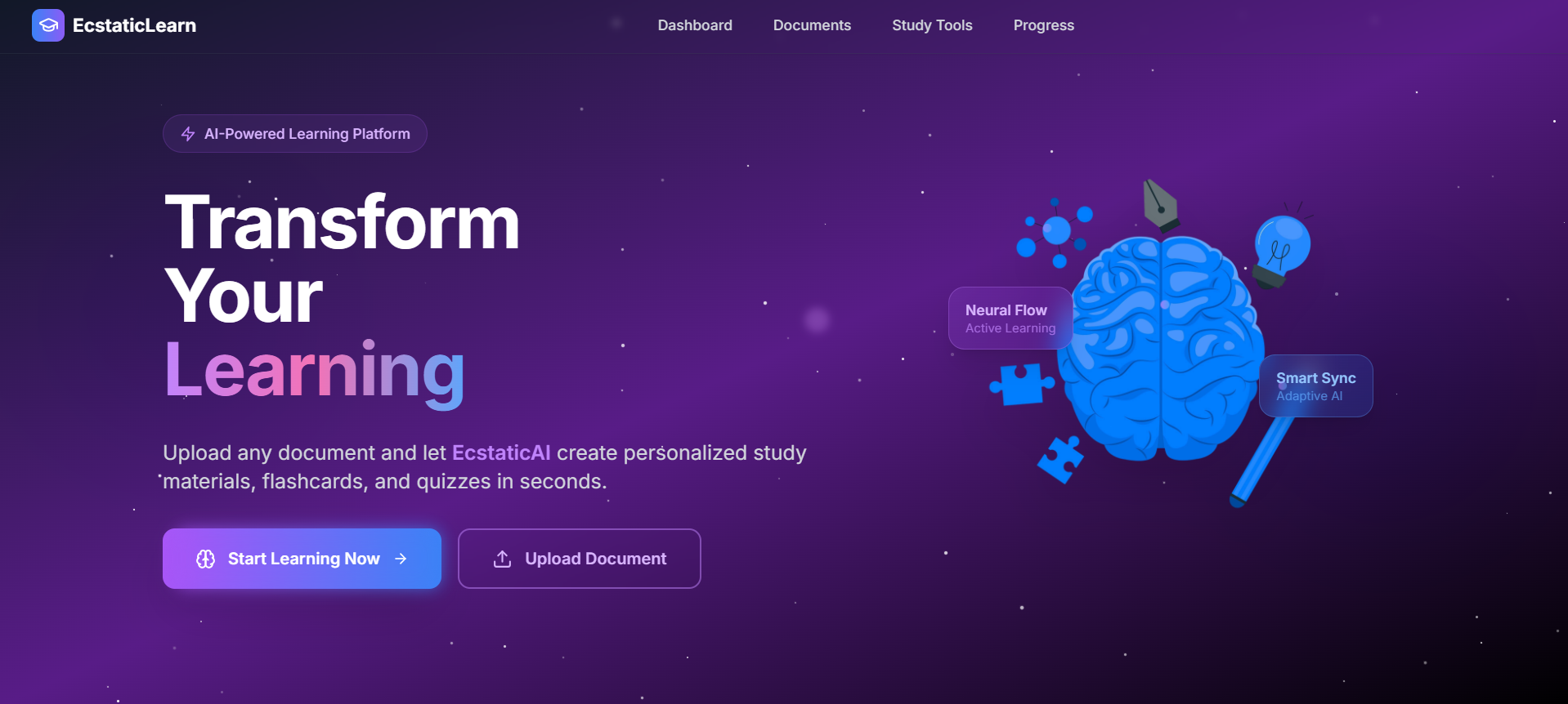 An image of the Ecstatic Learn project.